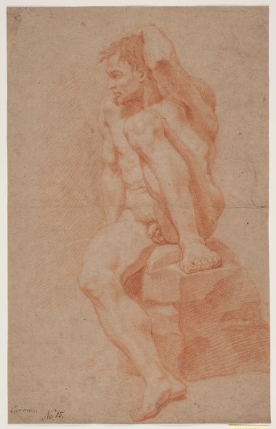 Mannlig modellstudie av Hendrik Krock