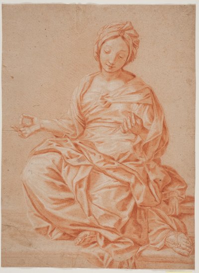 Sittende kvinne med turban av Hendrik Krock