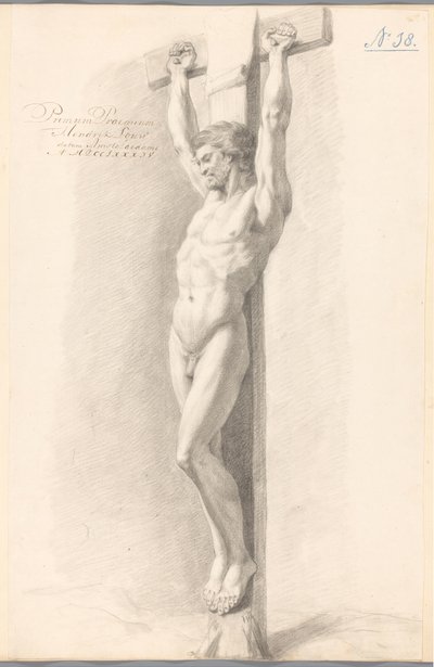 Kristus på korset (1. pris 1784) av Hendrik Louw