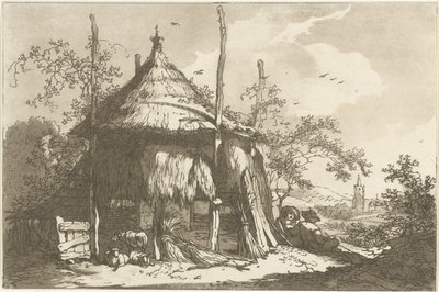 Herders ved en hooiberg Tolv design beregnet for bruk av de som lærer å tegne landskap (serietittel) av Hendrik Meijer