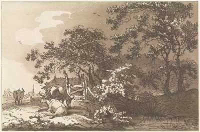 Landschap met koeien Tolv design beregnet for bruk av de som lærer å tegne landskap (serietittel) av Hendrik Meijer
