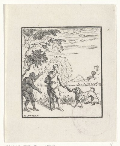 Skildring av en historie fra Aesops fabler av Hendrik Numan