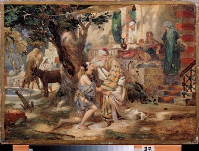 Den fortapte sønns retur. Maleri av Henryk Siemiradzki (1843-1902), olje på lerret. polsk kunst av Henryk Siemiradzki