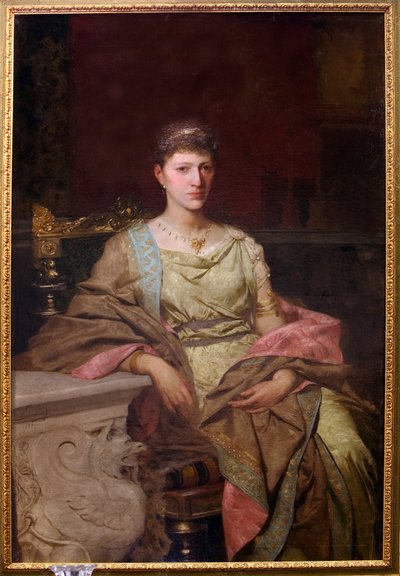 Portrait de la comtesse Tyszkiewicz (?). Peinture de Henryk Siemiradzki (1843-1902), huile sur toile av Henryk Siemiradzki