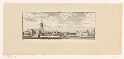 Utsikt over IJsselstein, 1774 Byen og slottet Ysselstein, sett utenfor Yssel-porten. 1744 (tittel på objekt) av Hendrik Spilman