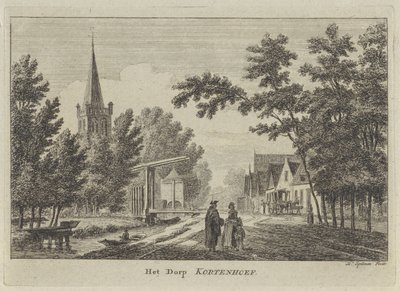 Utsikt over Kortenhoef The Village Kortenhoef (tittel på objekt) av Hendrik Spilman