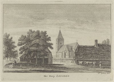 Utsikt over Leusden Landsbyen Leusden (tittel på objekt) av Hendrik Spilman