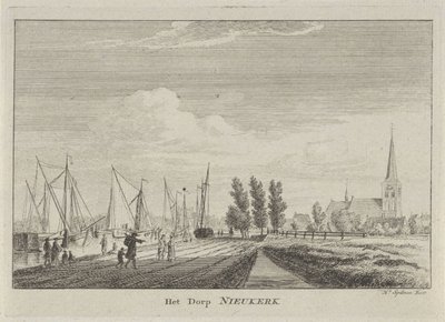 Utsikt over Nieuwerkerk aan den IJssel Landsbyen Nieukerk (tittel på objekt) av Hendrik Spilman