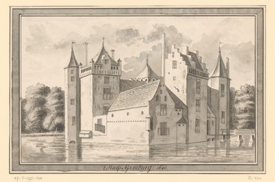 Utsikt over Slot Assumburg nær Heemskerk, 1640 't Huys Assemburg, 1640 (tittel på objekt) av Hendrik Tavenier (possibly)