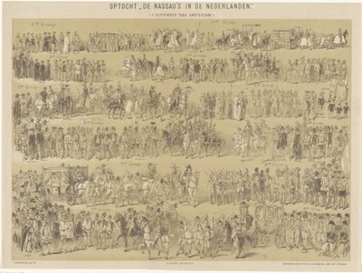 Nassaus prosesjon i Nederland. ( 1. september 1888, Amsterdam.) (tittel på objekt) av Hendrik Verlint