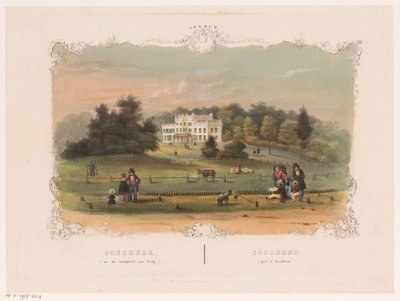 Utsikt over Sonsbeek eiendom Sonsbeek (nær Velp) (tittel på objekt) Arnhem (serietittel på objekt) av Hendrik Wilhelmus Last (attributed to)