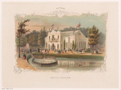 Utsikt over Arnhem konserthus Musis sacrum (tittel på objekt) Arnhem (serietittel på objekt) av Hendrik Wilhelmus Last (attributed to)