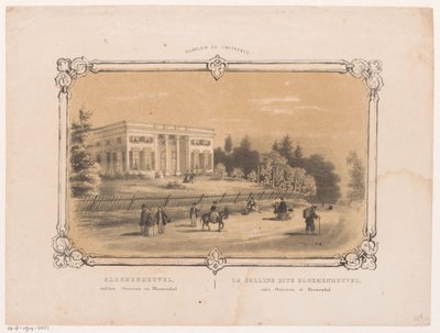 Utsikt over Bloemenheuvel-landstedet Bloemenheuvel mellom Overveen og Bloemendaal (tittel på objekt) Haarlem og omegn (serietittel på objekt) av Hendrik Wilhelmus Last