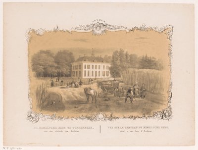 Utsikt over eiendommen og huset Hemelse Berg i Oosterbeek Det himmelske fjellet i Oosterbeek, en time unna Arnhem (tittel på objekt) Arnhem (serietittel på objekt) av Hendrik Wilhelmus Last