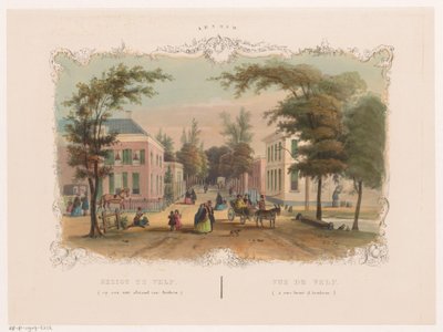Gate i Velp nær Arnhem Gezigt i Velp (en time unna Arnhem) (tittel på objekt) Arnhem (serietittel på objekt) av Hendrik Wilhelmus Last