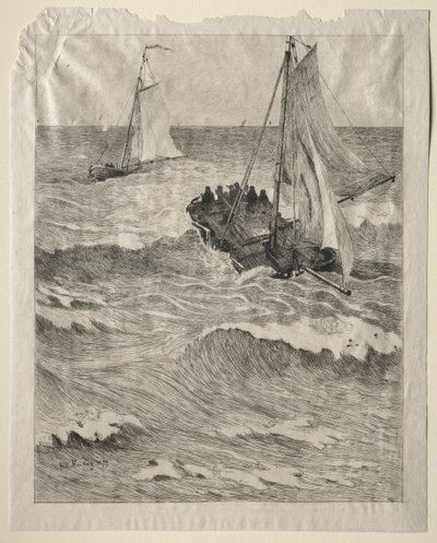 Marine scene av Hendrik Willem Mesdag