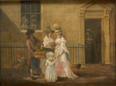 Grønnsakselger, 1790 av Hendrik Willem Schweickardt