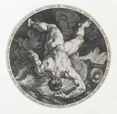 Tantalus, fra de fire disgracers av Hendrik and Cornelisz. van Haarlem Cornelis Goltzius
