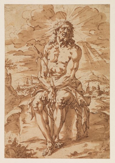 Man of Sorrows - Ecce Homo, 1585-1630 av Hendrick de Clerck