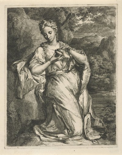Kvinne med parfymevase av Hendrik van Limborch