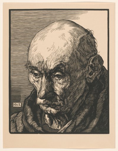 Portrett av en ukjent gammel mann av Hendrik van Straten