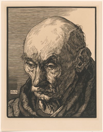 Portrett av en ukjent gammel mann av Hendrik van Straten