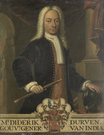 Portrett av Diederik van Durven, generalguvernør i Nederlandsk Øst-India av Hendrik van den Bosch