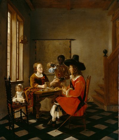 The Game of Cards, ca. 1660 av Hendrik van der Burch