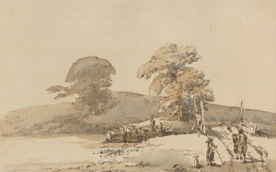 Landskap med bro av Heneage Finch fourth Earl of Aylesford