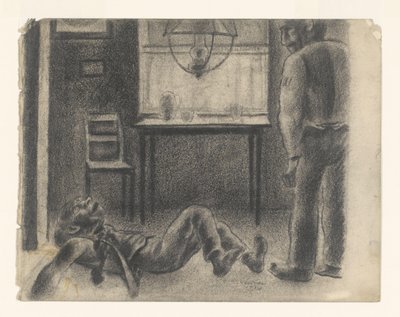 interiørscene av Henk Henriët (signed by artist)