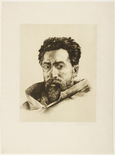 A Striker, ca. 1888 (etsing og rulett) av Henri Charles Guérard