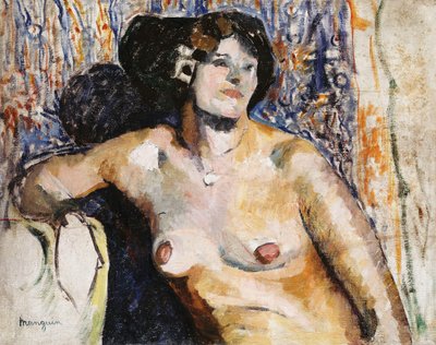 Sittende naken; Nu Assis av Henri Charles Manguin
