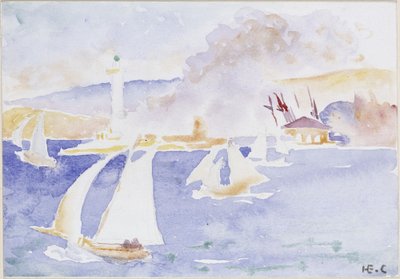 Havkyst med fyr og hus av Henri-Edmond Cross