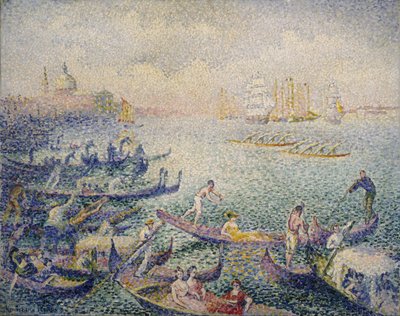 Regatta i Venezia av Henri-Edmond Cross