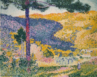 Dal med gran (Shade on the Mountain) av Henri Edmond Cross