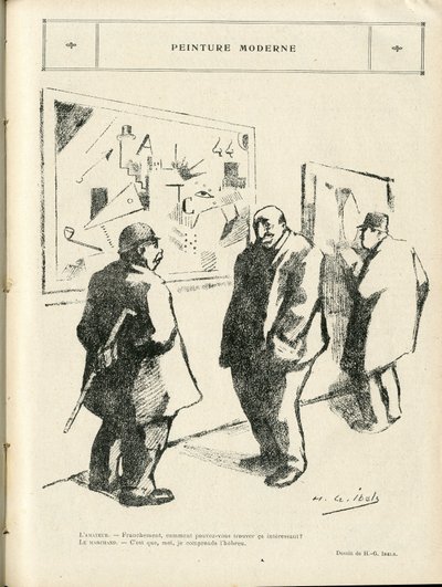Illustrasjon av HG Ibels (1867-1936) i Le Rire, 04/02/22 - Moderne maleri - Kunst, antisemittisme, avantgarde - jødisk av Henri Gabriel Ibels