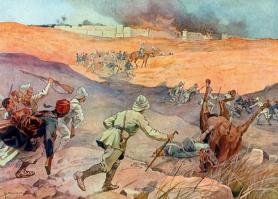 Eroberung von Dahomey: Die Truppen von Oberst Dodds an den Toren von Abomey von Henri-Gaston Darien