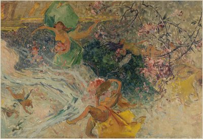 Skisse for Aubervilliers rådhus: Allegori (taket i forsamlingshuset) av Henri-Gaston Darien