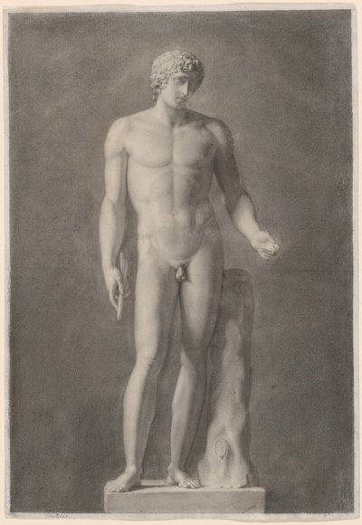 Apollo eller Adonis, ca. 1818 (kull på papir) av Henri-Guillaume Chatillon