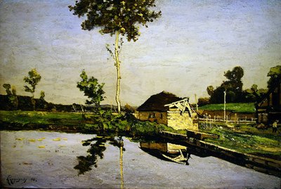 Landskap ved Saint-Prive (Yonne) av Henri Joseph Harpignies