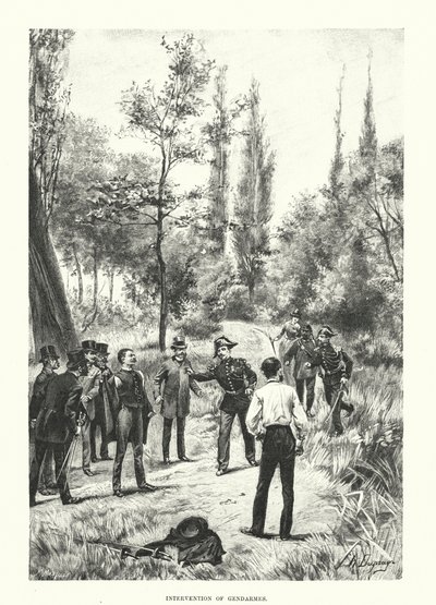 Gendarmers inngripen (gravering) av Henri-Louis Dupray