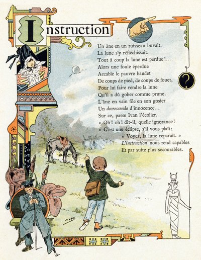 Illustration für "Alphabet der guten Beispiele", ca. 1890 von Henri (1858-1924) Gray