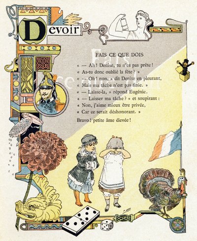 Illustration für "Alphabet der guten Beispiele", ca. 1890 von Henri (1858-1924) Gray