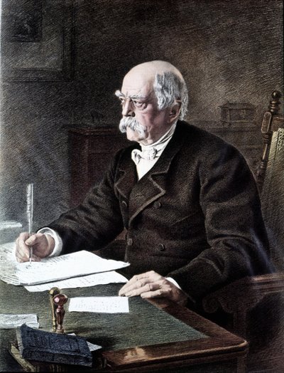 Otto, prins von Bismarck (1815 - 1898), tysk statsmann ifølge maleriet av alle hellige av Henri (after) Toussaint