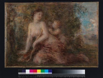 Venus og Amor, før 1904 (olje på lerret) av Henri (attr. to) Fantin Latour