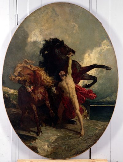Automedon med hestene til Achilles av Henri Alexandre Georges Regnault