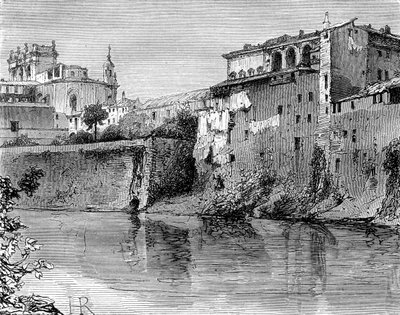 Villa Farnese, provinsen Viterbo, nordvest for Roma, Italia, 1800-tallet av Henri Alexandre Georges Regnault