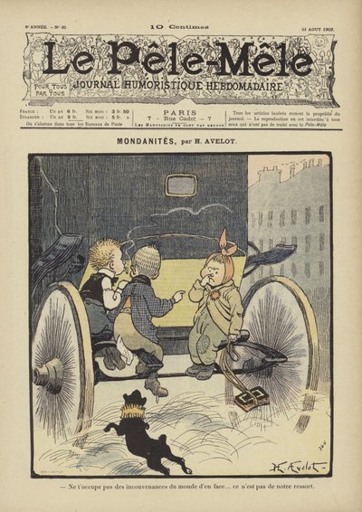 Mondanitter. Illustrasjon for Le Pele-Mele, 1902 av Henri Avelot