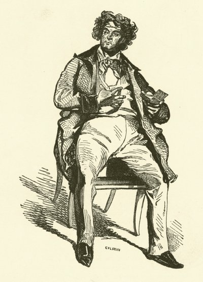 Den teatralske agenten (gravering) av Henri Bonaventure (after) Monnier