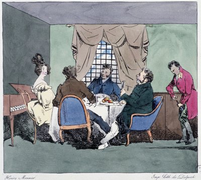 Konkurser - i "" Tidligere og i dag"" av Henri Monnier, red. Delpech, Paris av Henri Bonaventure Monnier